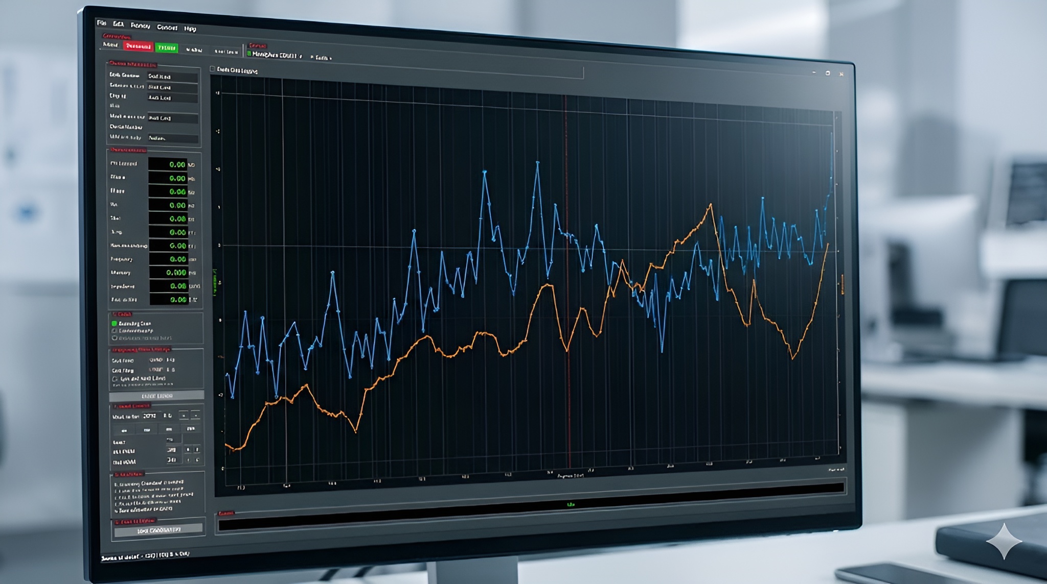 Kalibriersoftware Benutzeroberfläche